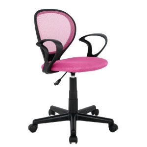 Krzesło obrotowe SixBros. Krzesło biurowe różowe, H-2408F/1406