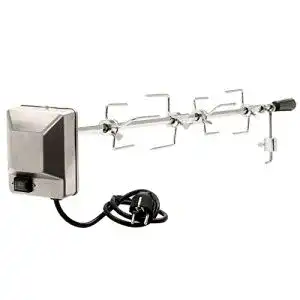 Drehspiess bbq toro grillspiess set 100 cm inkl 4x fleischnadeln