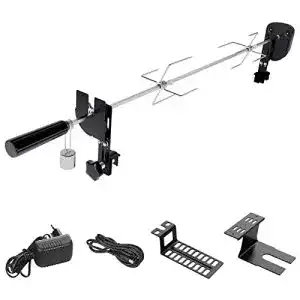 Drehspiess shyosucce grillspiess set mit 2 fleischnadeln motor