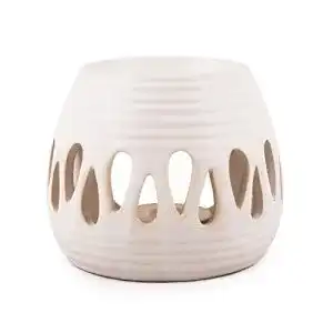 Duftlampe pajoma keramik simple in weiss hoehe 8 cm