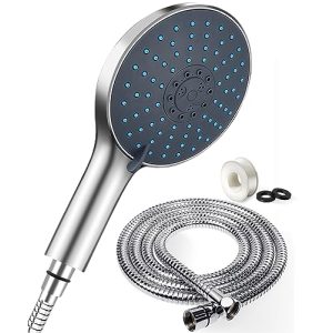 NEUFLY shower head, large hand shower with stainless steel hose