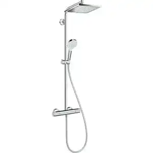 Duschsystem hansgrohe crometta e thermostat regendusche