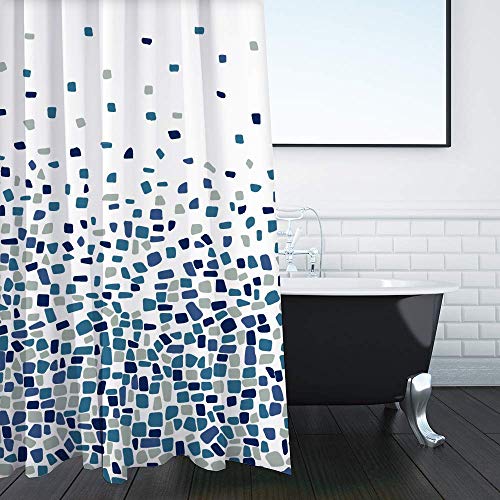Cortina de ducha ANSIO 180 x 180 cm (71 x 71 pulgadas) patrón de mosaico