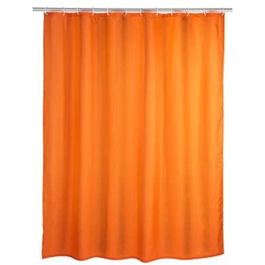 Rideau de douche Wenko anti-moisissure orange, rideau textile