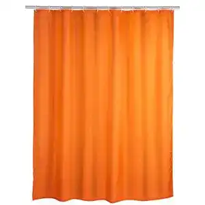 Duschvorhang wenko anti schimmel orange textil vorhang
