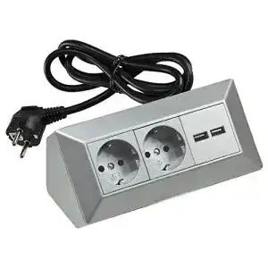 Ecksteckdose chilitec steckdosenblock 2 fach steckdose 2x usb