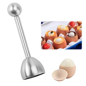 Topper na vejce Jinsion otvírák na vejce s kuličkou, vysoce kvalitní nerezová ocel