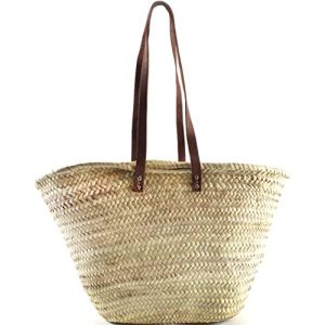 Panier de courses Kobolo, sac en feuille de palmier, sac de plage