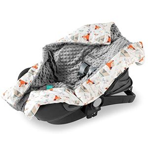 Couverture d'emmaillotage Navaris pour siège bébé – couverture bébé universelle