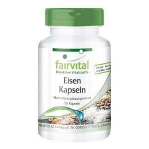 Eisentabletten fairvital, Eisen Kapseln plus Vitamin C, Biotin