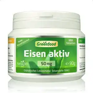 Eisentabletten greenfood eisen aktiv 50 mg extra hochdosiert