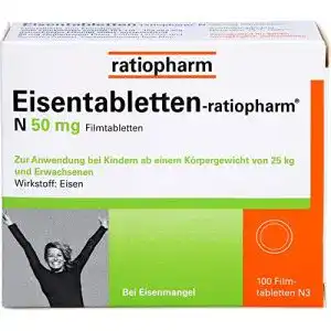 Eisentabletten ratiopharm n 50 mg filmtabletten 100 st