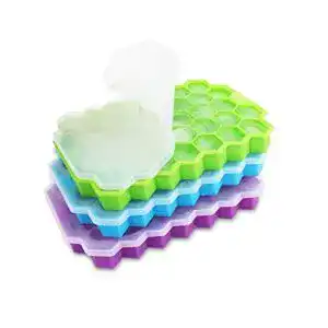 Eiswuerfelform dowowdo sechseckig silikon 3er pack