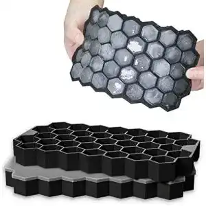 Eiswuerfelform jisile silikon eiswuerfel form 2er pack 37 fach