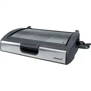 Elektrogrill steba bbq tischgrill mit glasdeckel grosse grillflaeche