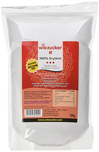 Erythrit Wiezucker, 1er Pack (1 x 1 kg) 1000 Gramm