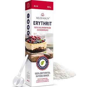 Eritritol WoldoHealth 900g substituto de açúcar vegano sem calorias