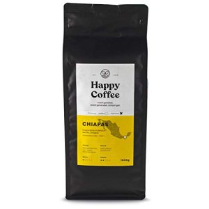 Grains d'espresso Happy Coffee Bio 1kg Chiapas, frais, commerce équitable
