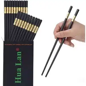 Essstaebchen set hualan fiberglas 10 paar wiederverwendbar