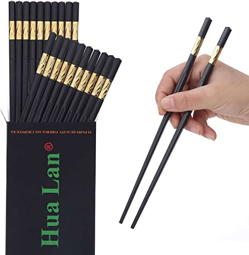 Chopsticks set HuaLan fiberglass 10 pairs reusable