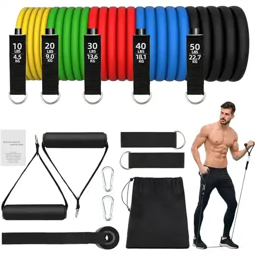 Jateka Fitnessbänder Set mit Widerstandsbändern für effektives Training