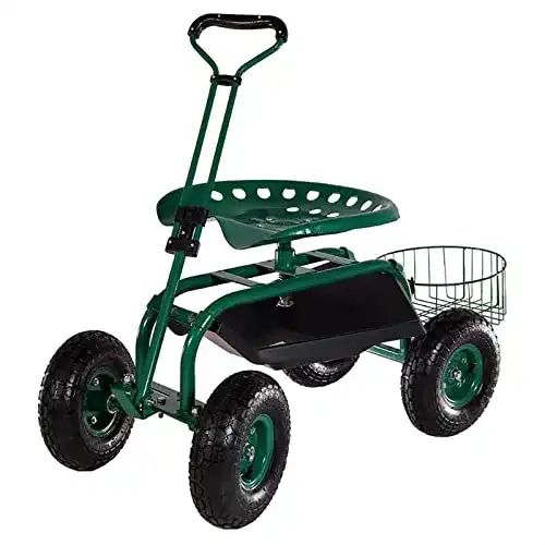 Fahrbarer Gartensitz IAKAEUI für Gartenarbeiten und Landschaftsprojekte
