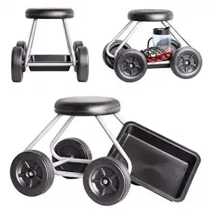 Fahrbarer gartensitz upp rollsitz easy work bis 130 kg belastbar