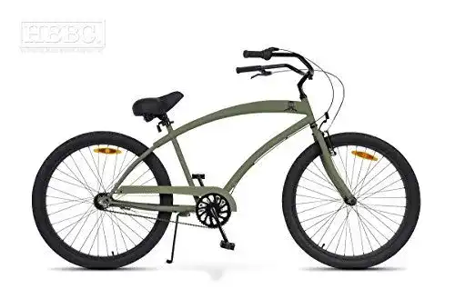 Fahrrad Cruiser Beachcruiser SXB 3-Gang 26″ in Matt Armee Grün/Schwarz