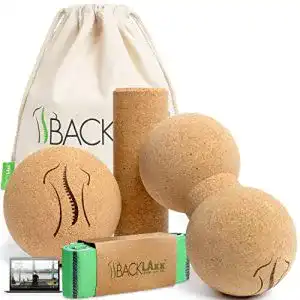 Faszienball backlaxx faszienrolle set aus kork