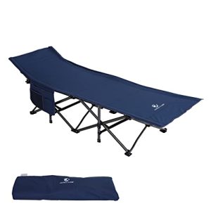 Cama de acampamento ALPHA CAMP cama de acampamento dobrável com bolso lateral