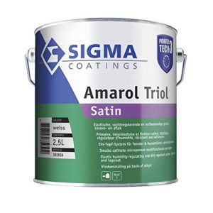 Vinduesmaling SIGMA Amarol Triol Satin 2,5 liter hvid