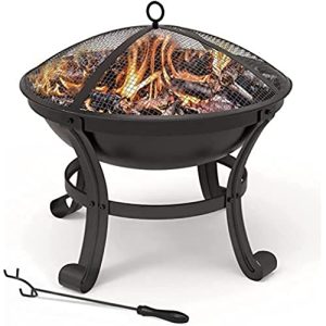 VOUNOT fire bowl with spark protection, fire basket fire pit