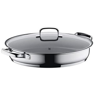 Fish pan WMF braising pan oval 38 x 26 cm, with glass lid