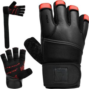 Leather fitness gloves