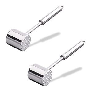 Meat tenderizer Relaxdays, silver professional, double-sided, meat hammer