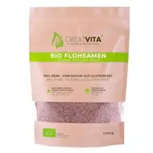 Flohsamen great vita greatvita bio 99 rein 1000g ganze