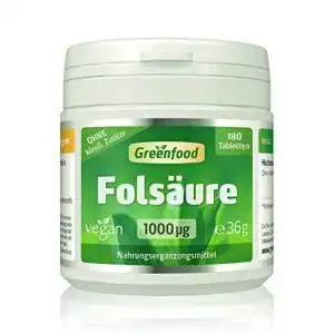 Folsaeure greenfood kapseln 1000 c2b5g extra hochdosiert