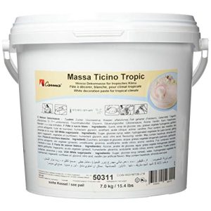 Fondant Carma Massa Ticino Tropic Roll, 7 kg, fehér