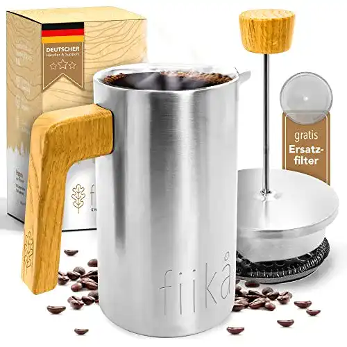 French Press Kaffeebereiter fiika French Press Thermo 1 Liter