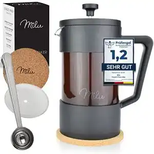 French press kaffeebereiter milu 350ml 600ml 1l glas
