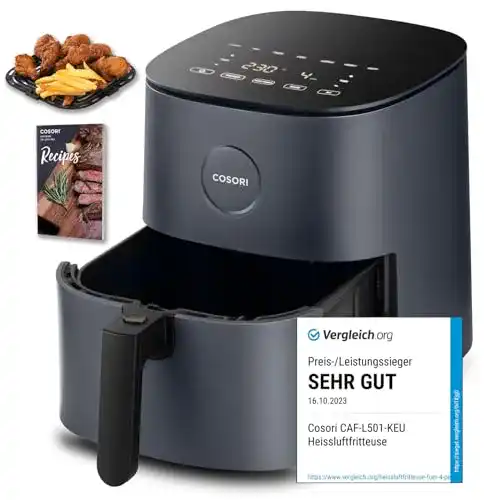 Fritteuse Cosori Heißluft XXL 4,7 L mit 9 Funktionen und Energieeffizienz