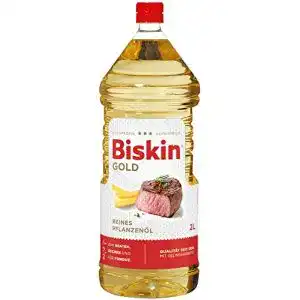 Frittieroel biskin gold reines pflanzenoel 4er pack 4 x 2 l flasche