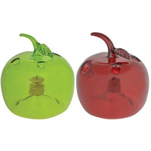 Piège à mouches des fruits Esschert Design en forme de pomme, 9,4 x 9,4 x 9,4 cm
