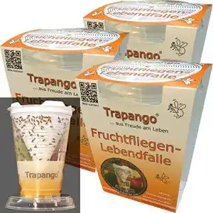 Fruchtfliegenfalle - fruchtfliegenfalle trapango 3x fruchtfliegen lebendfalle