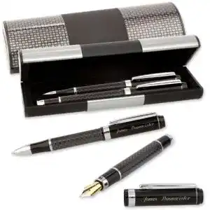 Fuellfederhalter cadenis logic etui mit schreibset carbon
