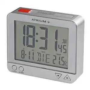 Funkwecker atrium funk wecker digital silber sensorgesteuert