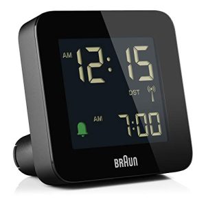 Radio-controlled alarm clock Braun for the time zone Central Europe (CET)