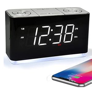 Radio alarm clock iTOMA radio alarm clock, alarm clock with Bluetooth, large