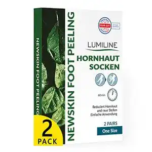 Fussmaske lumiline hornhautentfernungssocken 2 paar gruen