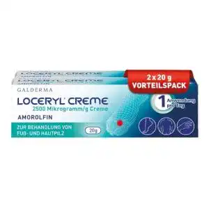 Fußpilz Creme Loceryl 2×20 g zur Behandlung von Fußpilz